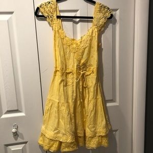 Free People Yellow Women’s Mini Dress